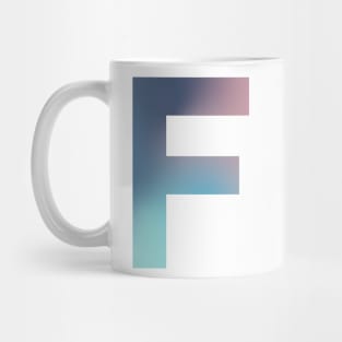 Gradient Letter F Initial Alphabet Mug